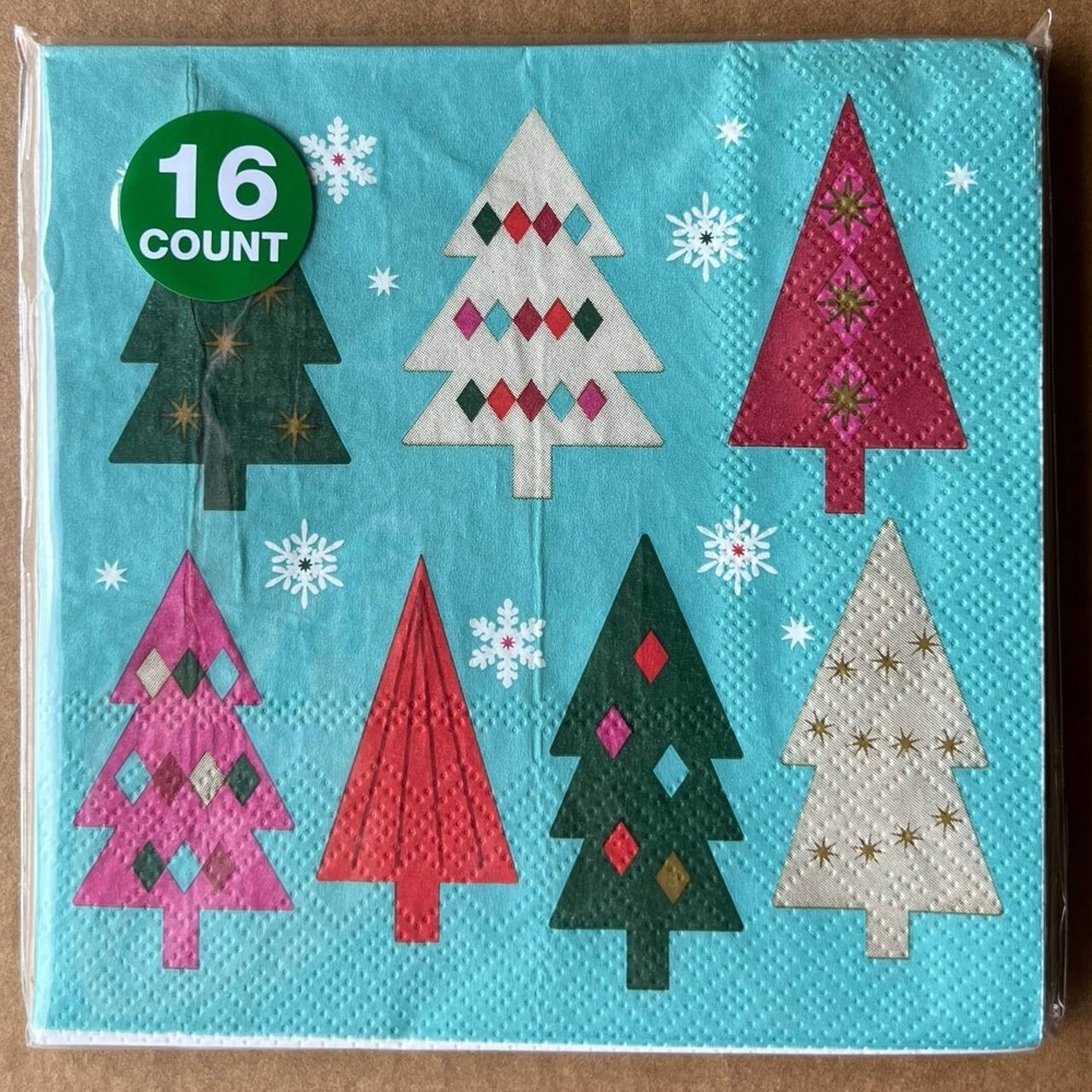 10 Pack Festive Voice Christmas Lunch Napkins 16 Count 2-Ply 13" 160 Total